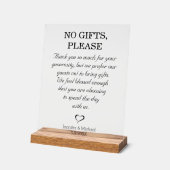 aucun cadeau s'il vous plaît, mariage script minim (Angle)