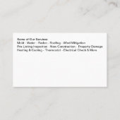 Aucun Carte de visite du service Dentiste de doule (Dos)