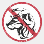 Aucun chien autorisé Stickers (Devant)