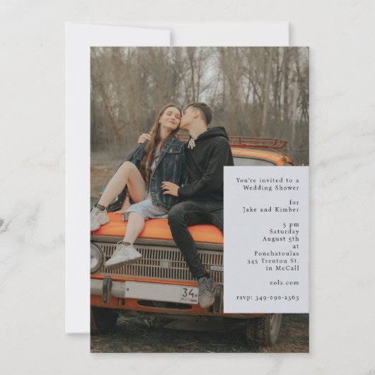 Aucun défaut Wedding shower photo Invitation (Devant)