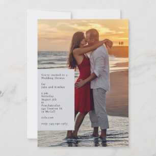 Aucun défaut Wedding shower photo Invitation