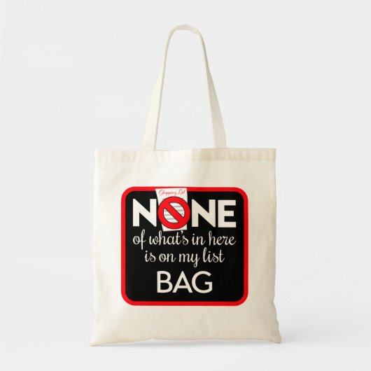 Aucun des éléments présents ici n'est dans mon sac (Devant)