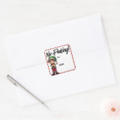 Aucun Étiquette de Noël Elf de Pékin Rouge (Enveloppe)