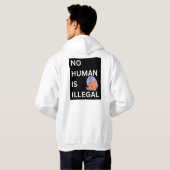 "Aucun être humain n'est illégal" Sweat - shirt à  (Dos entier)