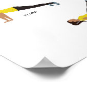 Aucun exercice de poids Poster de fitness - Jaune (Coin)