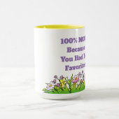 Aucun favori Tasse Combo jaune 15 oz (Centre)