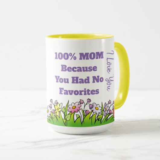Aucun favori Tasse Combo jaune 15 oz (Devant droit)