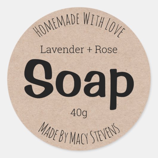 Aucun fractionnement Brown simple Étiquettes de sa (Devant)