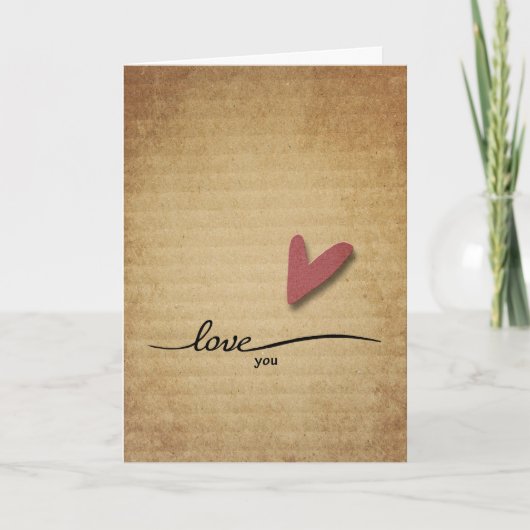 Aucun Frills Valentines Jour Carte de vacances (Devant)