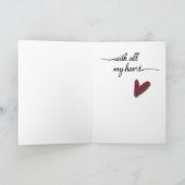 Aucun Frills Valentines Jour Carte de vacances (Intérieur)