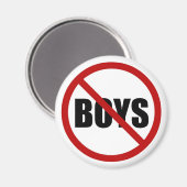 Aucun Garçon autorisé Magnet d'icônes (Recto/Verso)