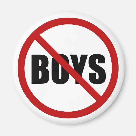 Aucun Garçon autorisé Magnet d'icônes (Devant)