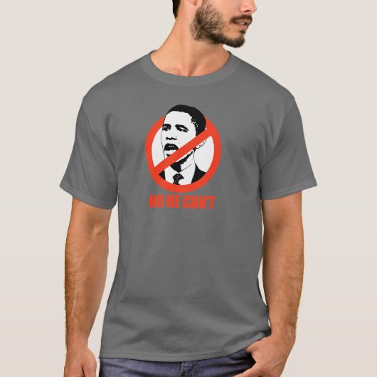 AUCUN IL PEUT T-SHIRT PAS/ANTI-OBAMA (Devant)