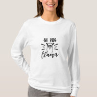 Aucun long T-shirt de douille de Prob-lama