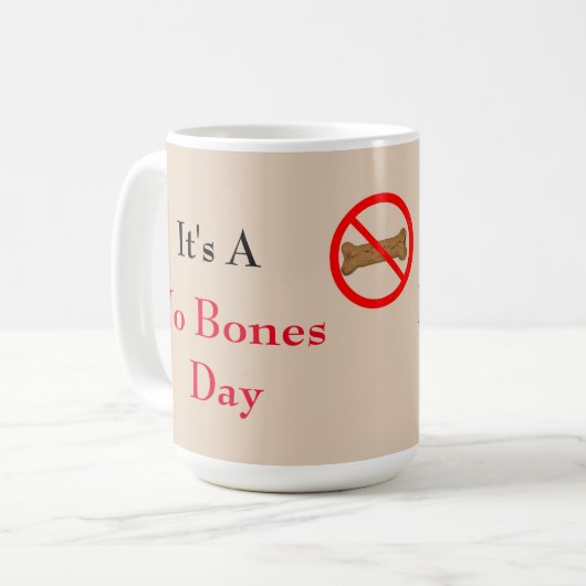 Aucun os Mug de café illustrée (Devant gauche)