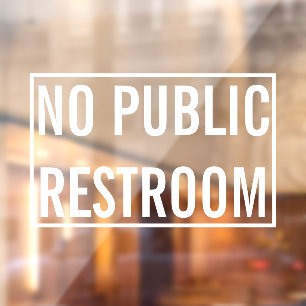 Aucun panneau d'avis d'entreprise de toilettes pub