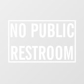 Aucun panneau d'avis d'entreprise de toilettes pub (Feuille)