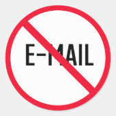 Aucun panneau rouge de courriel | Stickers ronds c (Devant)