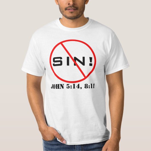 Aucun péché ! T-shirt d'évangélisation (Devant)
