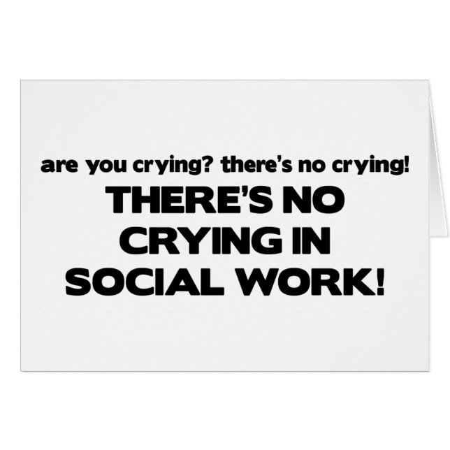 Aucun pleurer dans le travail social (Devant horizontal)