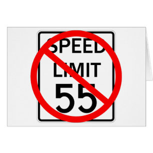 Aucun signe de limitation de vitesse de 55 M/H