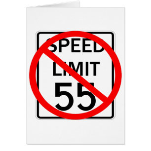 Aucun signe de limitation de vitesse de 55 M/H