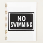 Aucun signe de natation Gras Noir et Blanc Avertis (Devant)