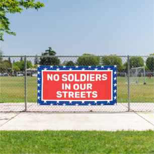 Aucun Soldat Dans Nos Rues Manifeste Bannière