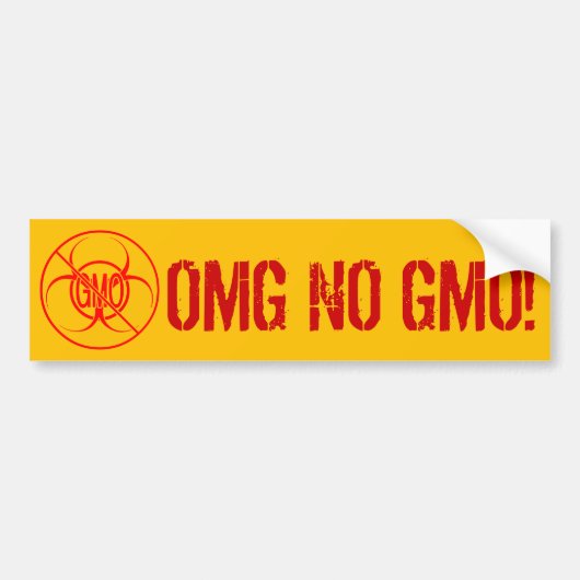 Aucun Sticker pare-chocs OGM Biodanger NO Sticker  (Devant)