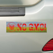 Aucun Sticker pare-chocs OGM Biodanger NO Sticker  (En voiture)
