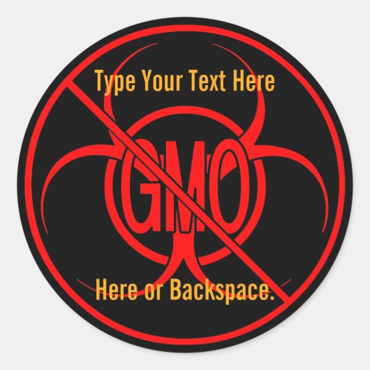 Aucun Stickers OGM Stickers d'avertissement OGM pe (Devant)