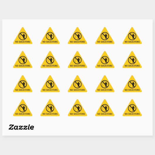 Aucun Stickers Stickers, Yellow Triangle Warning (Feuille)