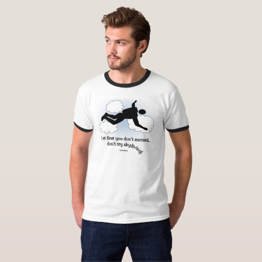 Aucun T-shirt de parachutisme (Devant entier)