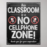 Aucun téléphone portable autorisé Poster en classe