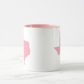 AUCUN TEXTE État rose du Texas Forme Mug (Centre)