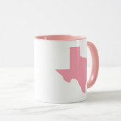 AUCUN TEXTE État rose du Texas Forme Mug (Devant droit)