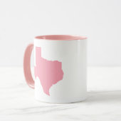 AUCUN TEXTE État rose du Texas Forme Mug (Devant gauche)