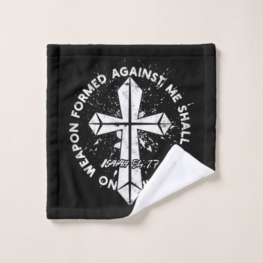 Aucune arme formée contre moi ne prospérera la foi (Gant de toilette)