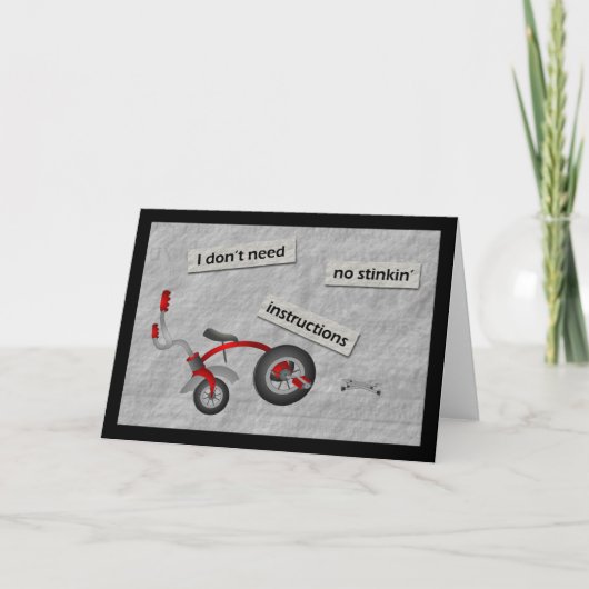 Aucune carte de voeux d'instructions (Devant)