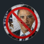 Aucune Cible de flechettes d'Obama<br><div class="desc">Ce panneau de dard étincellera certainement vers le haut de la partie,  et peut mener à quelques "discussions" politiques,  mais est amusement de toute façon !  Le portrait présidentiel officiel du Président Obama avec le rouge classique "non" le signent plus de.</div>
