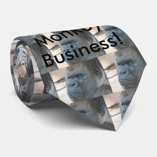 Aucune cravate d'affaires de singe (Roulé)