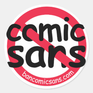 Aucune feuille Comic Sans Sticker