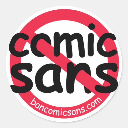 Aucune feuille Comic Sans Sticker (Devant)
