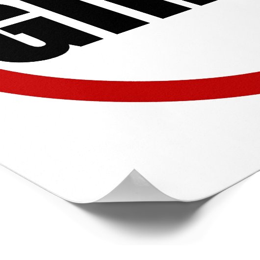 Aucune fille autorisée Poster de typographie des s (Coin)