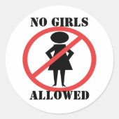 Aucune fille autorisée Sticker (Devant)
