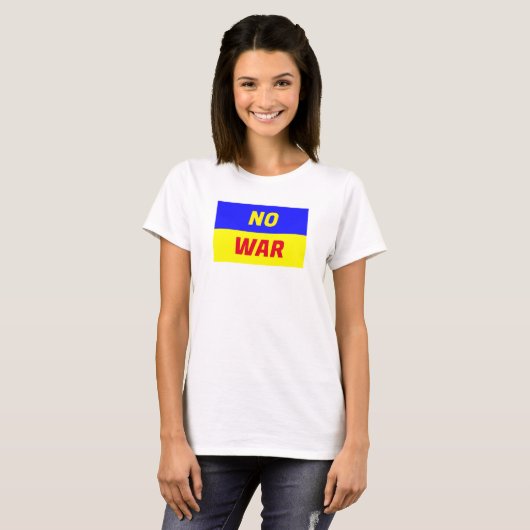 AUCUNE GUERRE T-shirt de base féminin (Devant entier)
