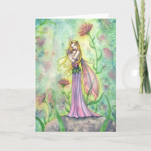 Aucune plus grande carte de fée de mère et de bébé