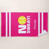 Aucune serviette de plage drôle de tennis de sueur (Devant)