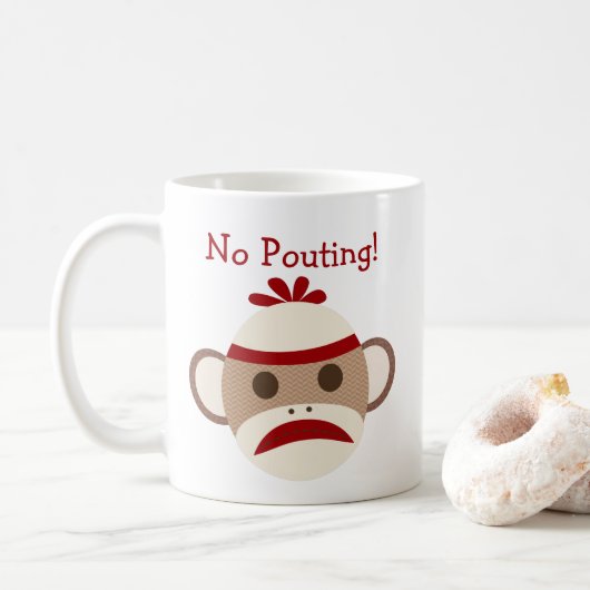 Aucune tasse boudante de singe de chaussette de (Avec donut)