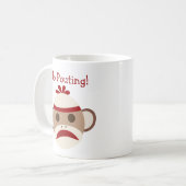 Aucune tasse boudante de singe de chaussette de (Devant gauche)